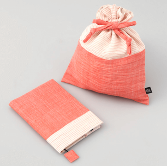 縮と麻のブックカバー